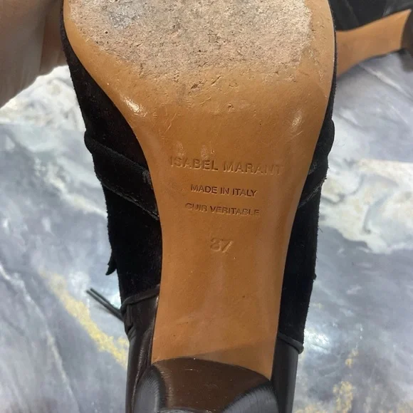 Isabel Marant Leather & Ankle Boots Size 37 - Picture 8 of 16